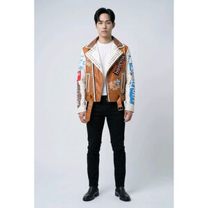Majestik  Varisty biker jacket for  Unisex  Men Size S